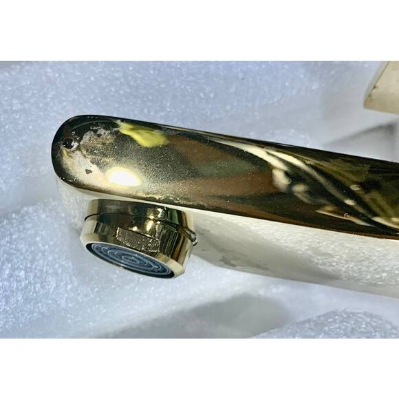 Faucet Leekayer Single Handle Bathroom Vessel Sink Faucet Polish Golden - Picture 2 of 8